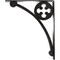 Ekena Millwork Crawley Wrought Iron Bracket, (Triple center brace), Antiqued Silver 2"W x 12"D x 15"H BKTM02X12X15TCRASV - alternate 3